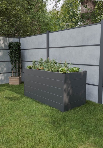 GroJa Lumino Stecksystem Hochbeet 150 x 70 x 75 cm Anthrazit DB 703