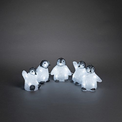 Konstsmide Weihnachtsbeleuchtung  LED Acryl Babypinguine 5er-Set