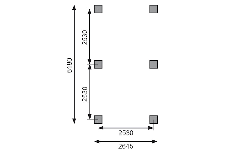Karibu Pavillon Carport Kirn 1/2/3 - KDI