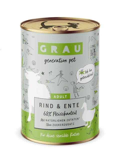 grau Katze 400 Gramm KatzennassfutterVorschaubild