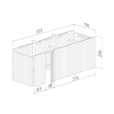 Vorschaubild Palmako Karl 40,6 m² - Anbauschuppen 10,9 m²