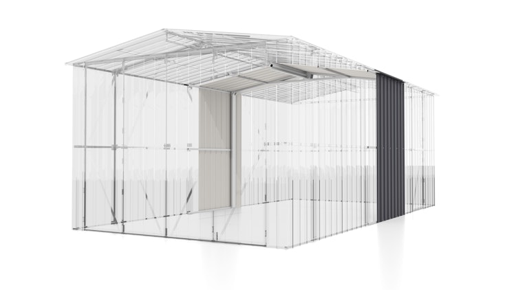 Globel Erweiterungselement für Gerätehaus Worker/Parker (+125 cm Tiefe)