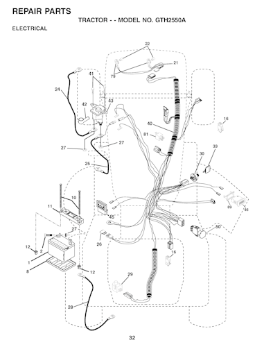 Husqvarna Gartentraktoren GTH2550 A, 954567109, 2001-05