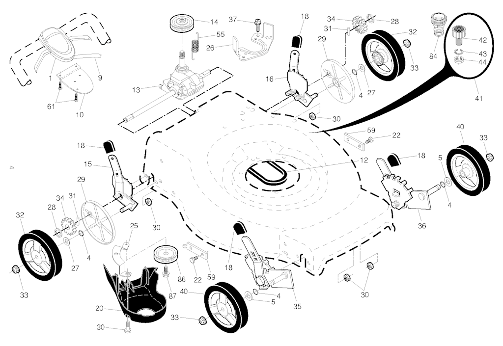 Explosionszeichnung Ersatzteile