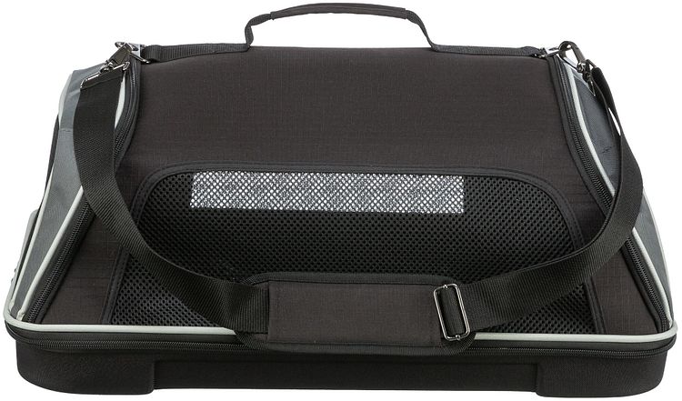 TRIXIE Airline Tasche Boarding, 55 × 23 × 40 cm, schwarz/grau