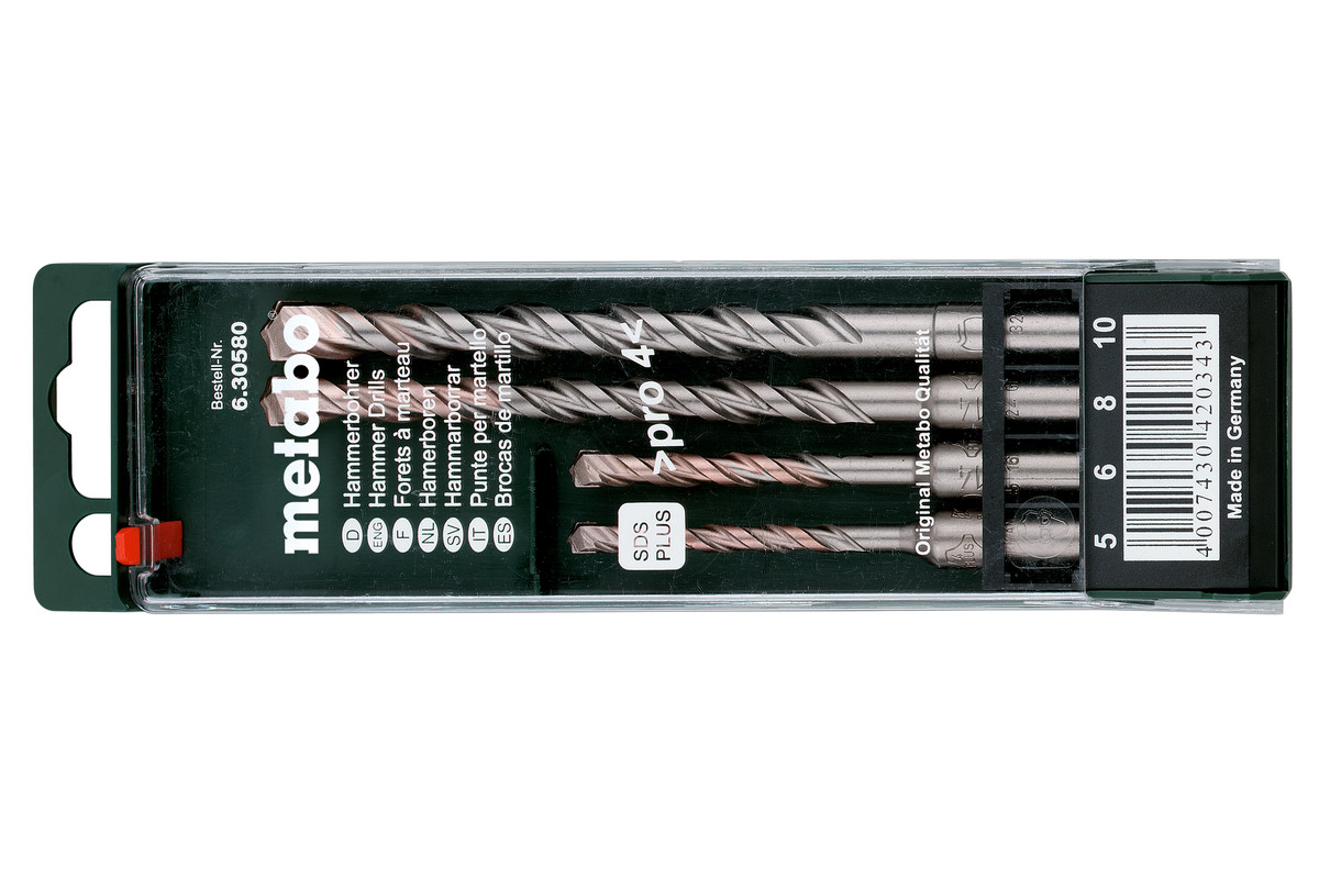 Metabo SDS plus Pro 4-Bohrersatz 4-teilig