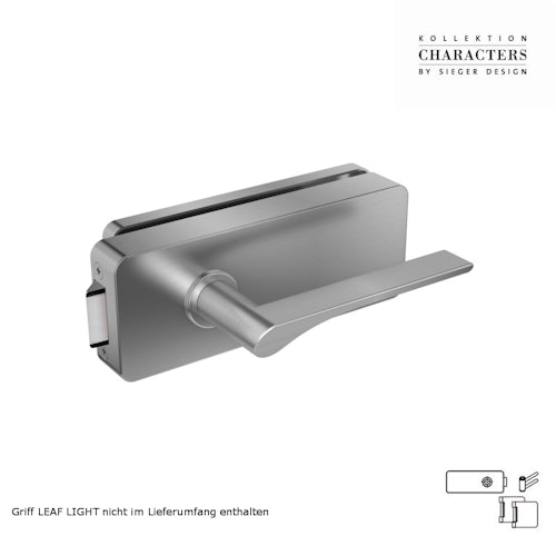 GRIFFWERK Ganzglastürbeschlagset GATE SIEGER DESIGN-Edelstahl matt