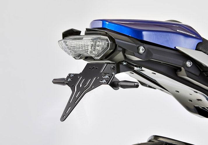 PROTECH V-SHAPE Kennzeichenhalter Alu & Stahl Schwarz für YAMAHA MT-10 / SP