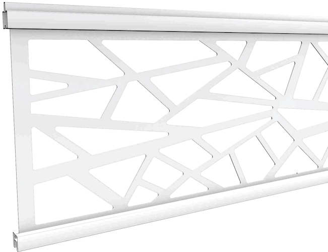 T&J ECOSTECK-Gitterfüllung Design SILBER, 20 x 280 x 1800 mm Aluminium hell eloxiert