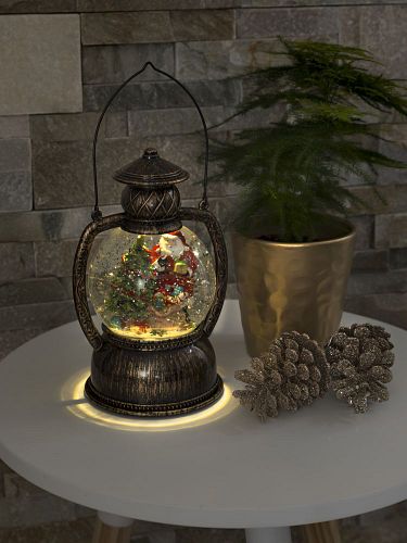 Konstsmide Weihnachtsbeleuchtung  LED Kugellaterne Weihnachtsmann H 20cm