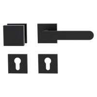 Griffwerk Wechselgarnitur VAYA 291 AVUS fast2fix Fast2Fix  Rosetten eckig Knopf SQUARE Graphitschwarz R