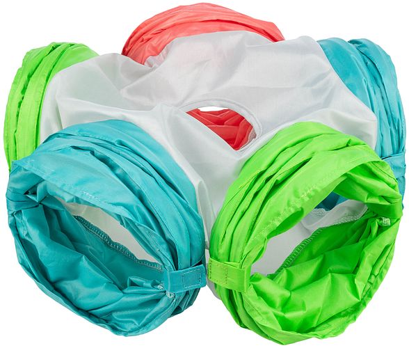 TRIXIE Spieltunnel 6 Ausgänge, erweiterbar, Zwergkan., 5 × ø 18 cm/47cm, diverse