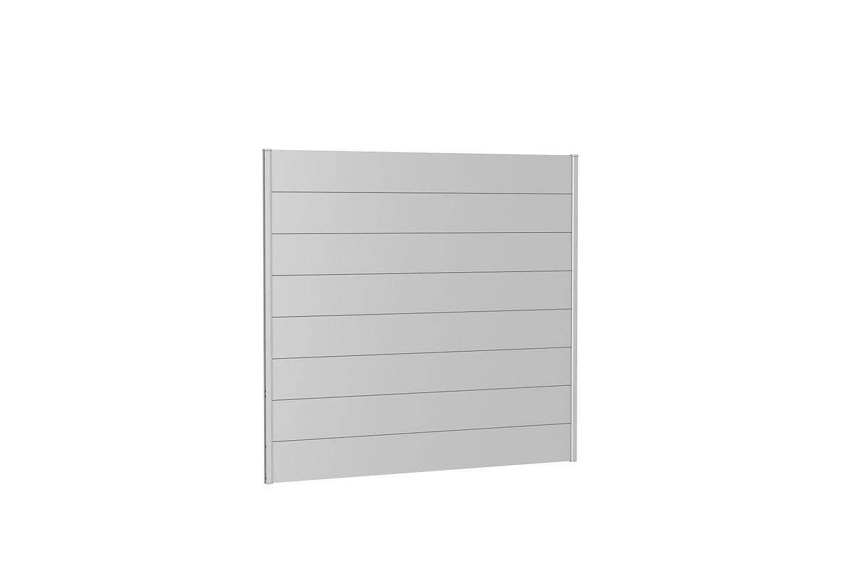 Biohort Wandpaneele für Sichtschutz B 200 x H 180 cm Ohne Acrylglas silber-metallic