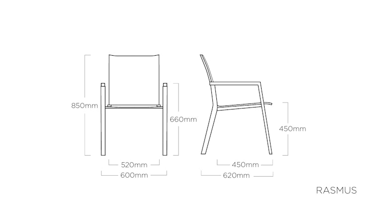 Kettler Stapelsessel RASMUS, Aluminium / Sunbrella (100 % Polyacryl) - Sonderaktion