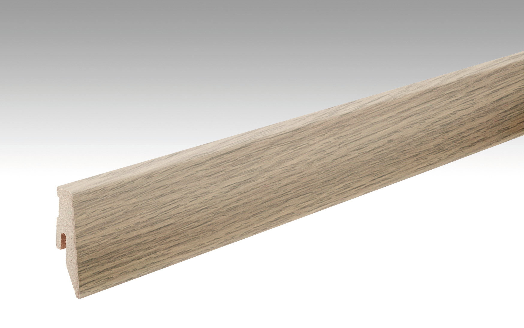 MEISTER Fußleiste Profil 3 PK Risseiche Terra 6439 für Laminatböden - 2380 x 60 x 20 mm