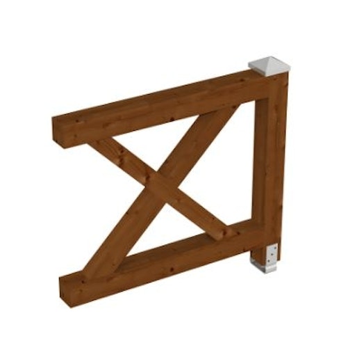 Skan Holz Brüstung Andreaskreuz zu Pavillon Cannes / Orleans