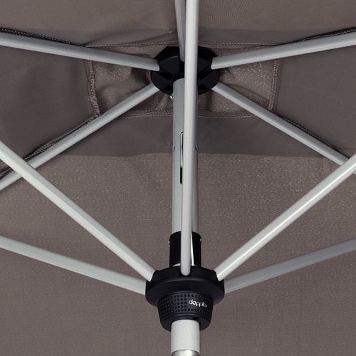 doppler Mittelmastschirm ACTIVE 300 x 200 Auto-Tilt, Aluminium Silber / Polyester 180 g/m²