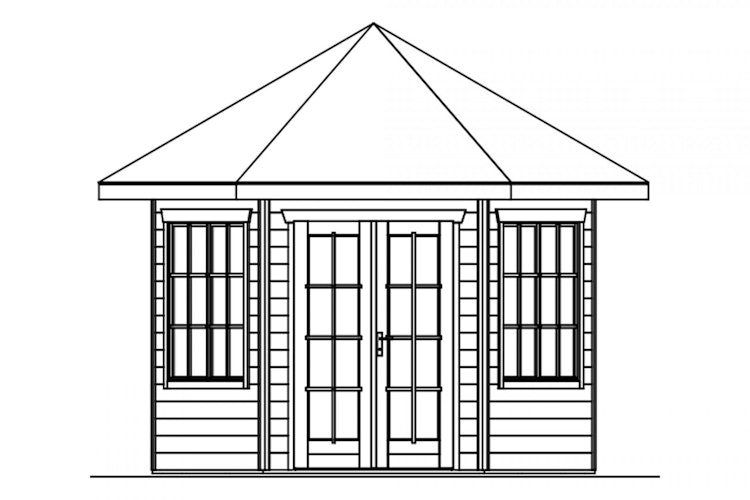 Skan Holz Gartenhaus Almelo - 28 mm