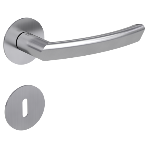 Griffwerk Jette JETTE CRYSTAL PIATTA S -Edelstahl matt Rosettengarnitur rund -Flachrosette -BB TS 37-45mm