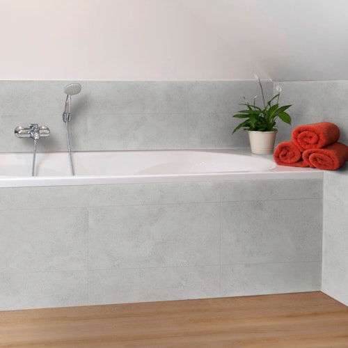 Revét Vinyl Wandfliese Grau Matt 60 x 30 cm