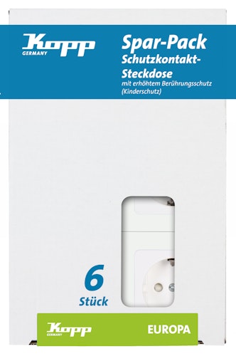 Kopp Schutzkontakt- Steckdose EUROPA arktis-weiß PROFI-PACK