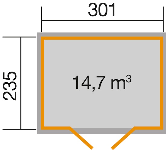 Weka Gartenhaus 218 wekaLine - 28 mm