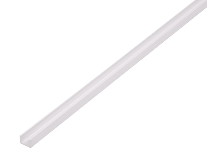 Alberts® U-Profil, PVC weiß, LxBxHxS 1000 x 8,7 x 6,2 x 1,2 x 6,3 mm 470562