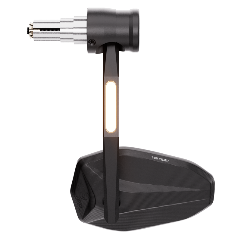 HIGHSIDER pro Lenkerendenspiegel Victory-X RIM Schwarz Mit LED Blinker (1Stck.)