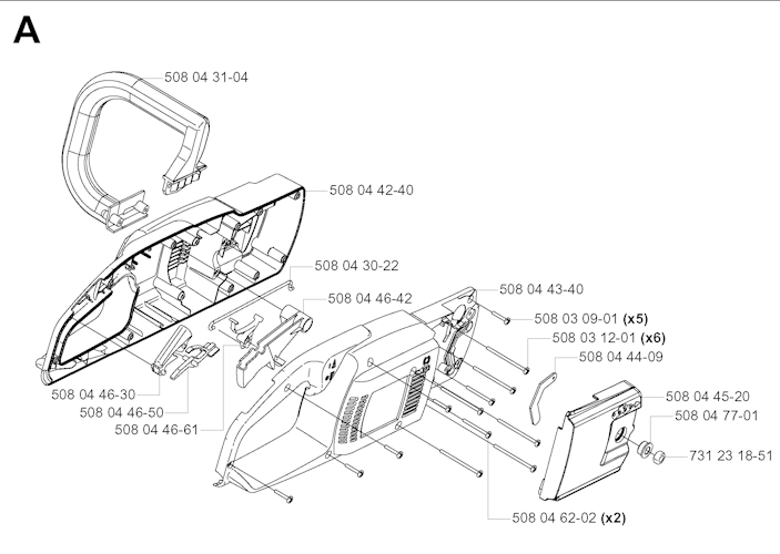 Husqvarna Motorsägen elektrisch 317 ELECTRIC, 20053600001-20061900000