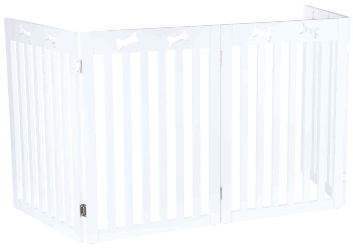 TRIXIE Hunde-Absperrgitter MDF 4-teilig 60-160x75cm weiß