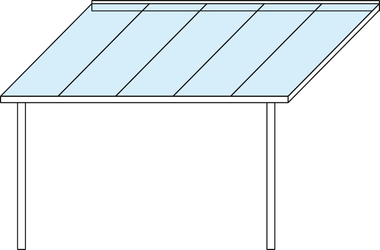 Gutta Standard Terrassendachsystem Typ A/B/C weiß/anthrazit