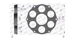 Afam Kettenradträger PCD