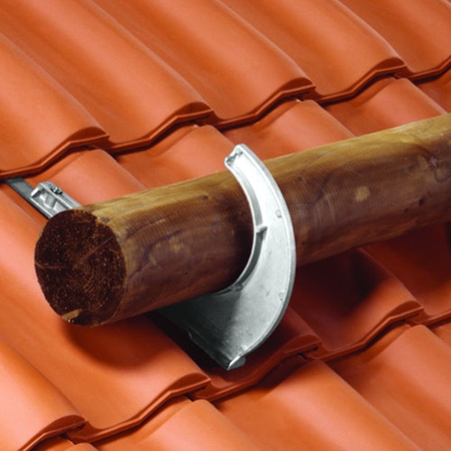 HEUEL Schneefangsystem Halterung Ton- u. Betondach - Schneefangrundholz - verschiedene Farben