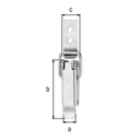 Vorschaubild Alberts® Kistenverschluss, m. gekröpftem Haken, verzinkt,HxB 49x13 mm,Karte à 1 St 