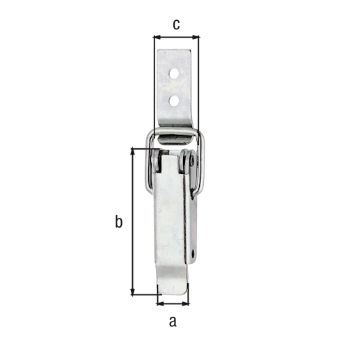 Alberts® Kistenverschluss, m. gekröpftem Haken, verzinkt,HxB 49x13 mm,Karte à 1 St 