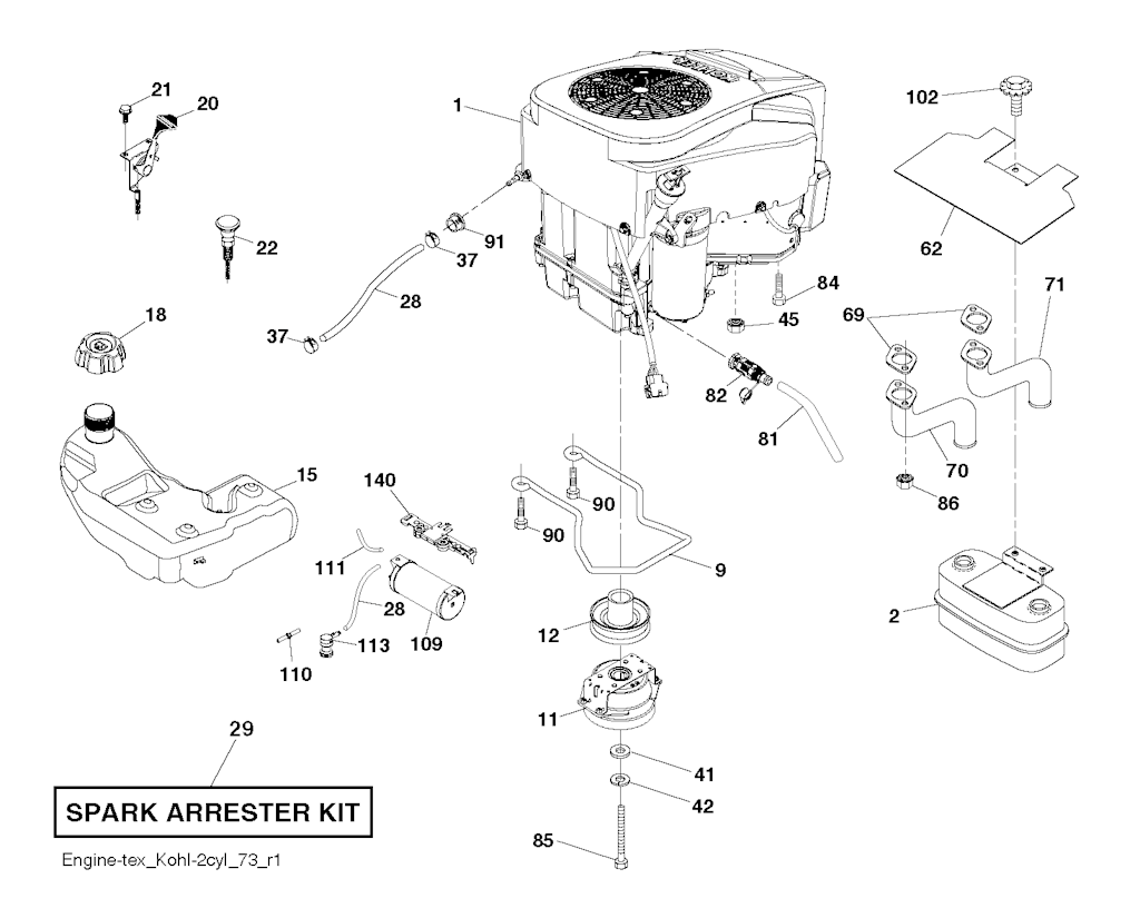 Explosionszeichnung Ersatzteile