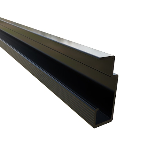 Fiberdeck Weo Brise soleil Alu Montageprofil KX-3000 RAL9005 L 300cm