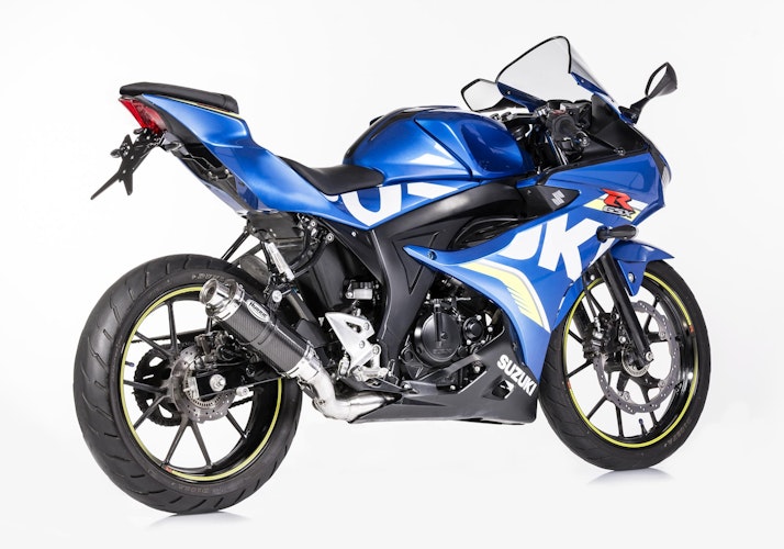 HURRIC KOMPLETTANLAGE Schalldämpfer Supersport Carbon für SUZUKI GSX-R 125,GSX-S 125