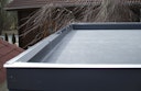 EPDM Foliendach für Wolff Finnhaus Gartenhaus Nina 28-B mit Terrasse / Bastrup 5 mit 3 m Schleppdach