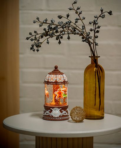 Konstsmide Weihnachtsbeleuchtung Wasserlaterne Lebkuchen Karussell, braun, rotierend