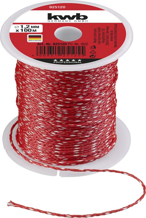 kwb Maurerschnur 100m 1,2 mm rot 925120
