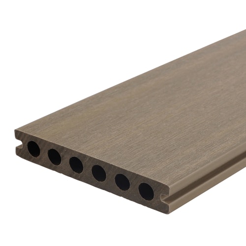 Fiberdeck Premium WPC-Terrassendiele RHK Light grey 23 x 138 mm