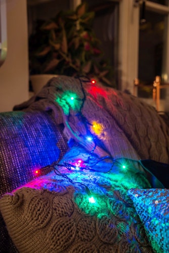 Konstsmide Weihnachtsbeleuchtung  Micro LED Lichterkette 10 bunte Dioden