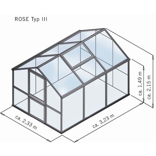 KGT Gewächshaus Rose Typ III