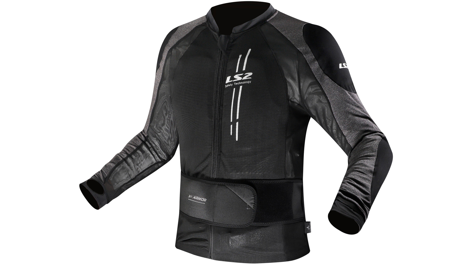 LS2 X-Armor Jacke Schwarz / Silber Herren Gr.xl