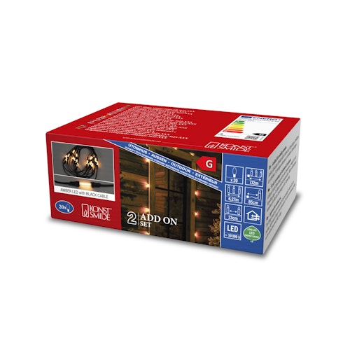 Konstsmide Weihnachtsbeleuchtung LED Lichterkette 30 bernsteinfarbene Dioden