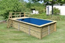 Karibu Rechteck Pool Gr. 3 - 350 x 530 cm - kesseldruckimprägniert