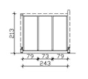 Skan Holz Seitenwände aus Polycarbonat für Terrassendach (freistehend)