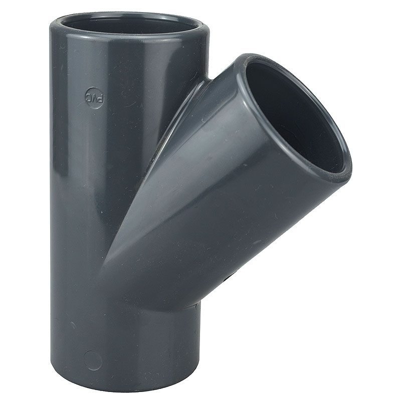 Heissner Klebe-T-Stück 45° (PVC), 50mm (Z745-00)