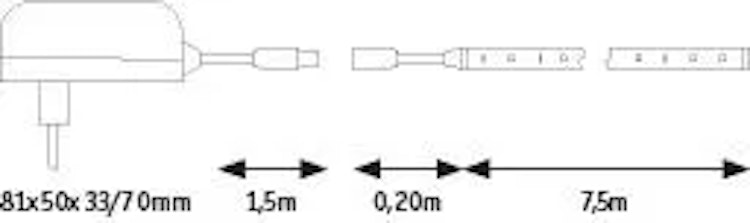 Paulmann SimpLED LED Strip Warmweiß Komplettset 7,5m